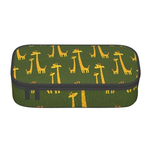 MIEKGPS Make-up-Tasche mit Cartoon-Giraffen-Druck, großes Fassungsvermögen, Federmäppchen, Organizer, tragbare Tasche, schwarz, Einheitsgröße, modern MIEKGPS Make-up-Tasche mit Cartoon-Giraffen-Druck, großes Fassungsvermögen, Federmäppchen, Organizer, tragbare Tasche, schwarz, Einheitsgröße, modern von MIEKGPS