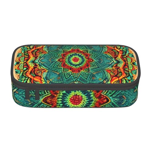 MIEKGPS Make-up-Tasche mit Mandala-Druck, großes Fassungsvermögen, Federmäppchen, Organizer, tragbare Tasche MIEKGPS Make-up-Tasche mit Mandala-Druck, großes Fassungsvermögen, Federmäppchen, Organizer, tragbare Tasche von MIEKGPS