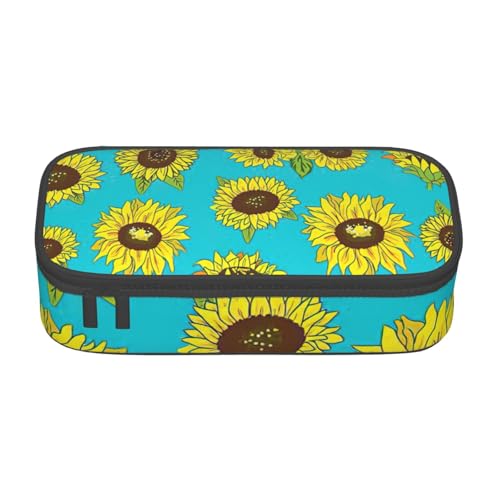 MIEKGPS Make-up-Tasche mit Sonnenblumen-Muster, Kosmetiktasche, großes Fassungsvermögen, Federmäppchen, Organizer, tragbare Tasche, schwarz, Einheitsgröße, modern MIEKGPS Make-up-Tasche mit Sonnenblumen-Muster, Kosmetiktasche, großes Fassungsvermögen, Federmäppchen, Organizer, tragbare Tasche, schwarz, Einheitsgröße, modern von MIEKGPS