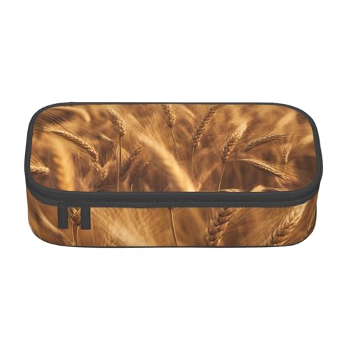 MIEKGPS Make-up-Tasche mit Weizenfelddruck, Kosmetiktasche, großes Fassungsvermögen, Federmäppchen, Organizer, tragbare Tasche, schwarz, Einheitsgröße, modern MIEKGPS Make-up-Tasche mit Weizenfelddruck, Kosmetiktasche, großes Fassungsvermögen, Federmäppchen, Organizer, tragbare Tasche, schwarz, Einheitsgröße, modern von MIEKGPS