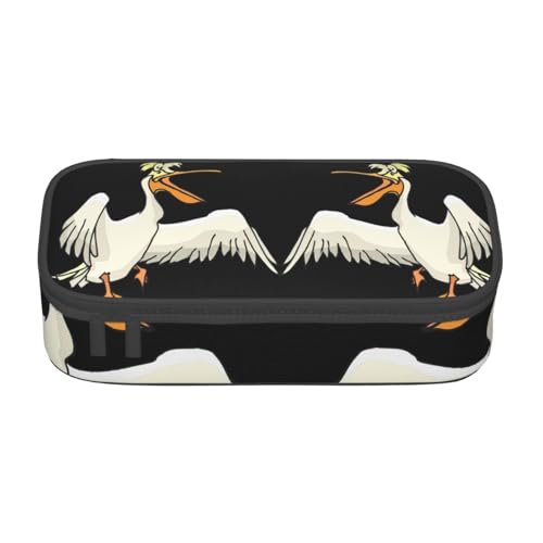 MIEKGPS Make-up-Tasche mit lustigem Pelikan-Druck, großes Fassungsvermögen, Federmäppchen, Organizer, tragbare Tasche, schwarz, Einheitsgröße, modern MIEKGPS Make-up-Tasche mit lustigem Pelikan-Druck, großes Fassungsvermögen, Federmäppchen, Organizer, tragbare Tasche, schwarz, Einheitsgröße, modern von MIEKGPS