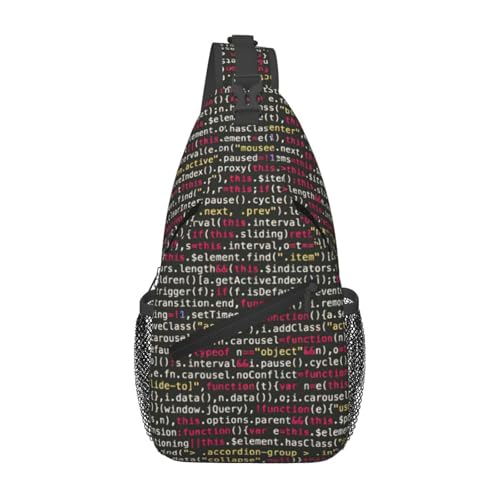 MIEKGPS Programmierer Programmiercode Print Sling Bag Sport Wandern Daypack Crossbody Schulterrucksack Brusttasche Herren Damen Schwarz Einheitsgröße MIEKGPS Programmierer Programmiercode Print Sling Bag Sport Wandern Daypack Crossbody Schulterrucksack Brusttasche Herren Damen Schwarz Einheitsgröße von MIEKGPS