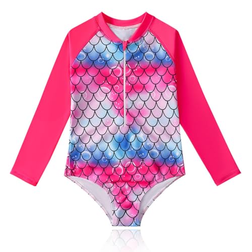 Badeanzug Mädchen Meerjungfrau, Kinder Badeanzug Meerjungfrau Einteiler, Schillernder Meerjungfrau, Sommer Badebekleidung Mädchen, Mädchen Einteilige Badeanzüge, für Mädchen 6-7 Jahre (120cm) von MIENE