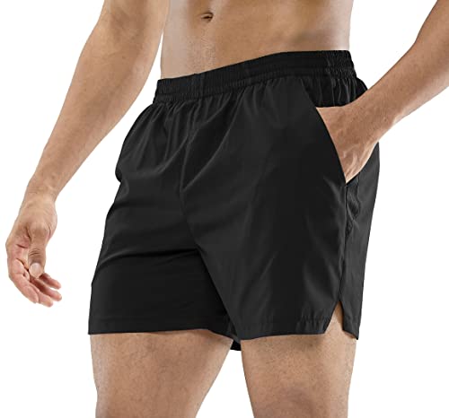 MIER Herren Workout Laufshorts Quick Dry Active 12,7 cm Shorts mit Taschen, leicht und atmungsaktiv von MIER