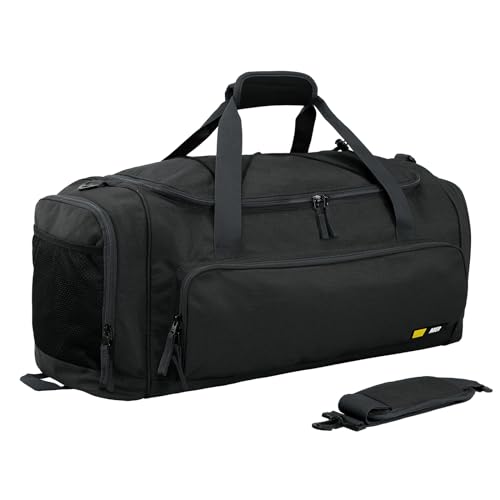 MIER Sporttaschen Herren mit Schuhfach 60L große Reisetasche Leicht Reisegepäck für Reise Gym Wochenend-Workout, Schwarz MIER Sporttaschen Herren mit Schuhfach 60L große Reisetasche Leicht Reisegepäck für Reise Gym Wochenend-Workout, Schwarz von MIER