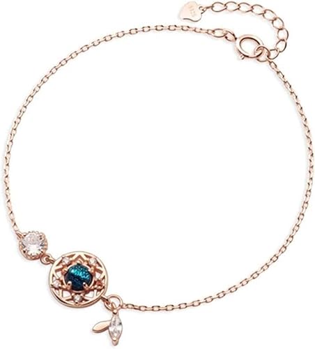 Einstellbare Damen Schieberegler Schmuck Modische Dekoration Silber Silber Blau Kristall Rund Leer Traumfänger Anhänger Halskette Rosegold Verstellbar Lucky Ankl Einstellbare Damen Schieberegler Schmuck Modische Dekoration Silber Silber Blau Kristall Rund Leer Traumfänger Anhänger Halskette Rosegold Verstellbar Lucky Ankl von MIFANI