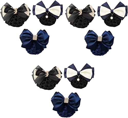 Haarnadeln Haarspangen for Frauen 9 Stück Haarspangen Mädchen Haarspangen Glitzer Haarspangen Haarspangen Brötchenabdeckung mit Schleife Haarnetze Serviceabdeckung Netz Netztasche Fliege Snood Haarnad von MIFANI