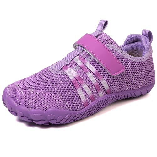 MIFAWA Kinder Barfußschuhe Minimalistisches Sneaker für Jungen Mädchen mit breiter Zehenbox und Zero-Drop-Design Aquaschuhe Schwimmschuhe ideal als Bade Strand oder Schwimmaccessoire (Lila,EU37) von MIFAWA