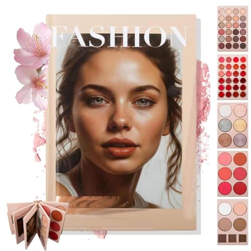 5-lagige Make-up-Buchpalette, 24-farbige Lidschattenpalette – 5-lagiges, faltbares Make-up-Palettenset im Buchstil mit 67 professionellen Farbtönen von MIGEDY