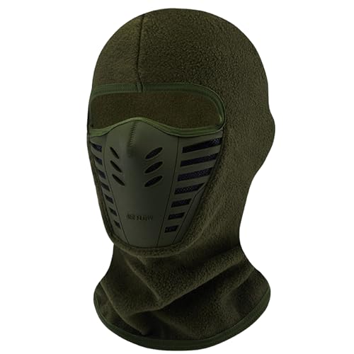 MIGIFTDY Warme Sturmhaube Skimaske Multifunktional Motorrad Radfahren Balaclava Outdoor Sports Vollgesichtsmaske für Herren/Damen (Armee Grün) von MIGIFTDY