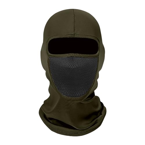 MIGIFTDY Sturmhauben, Winter Motorrad Fahrrad Sturmhaube, Skimaske, Weiche Warme Sport Maske, Balaclavas für Herren/Damen, Gesichtshaube für Radfahren Outdoor Sports (militärisch grün) von MIGIFTDY