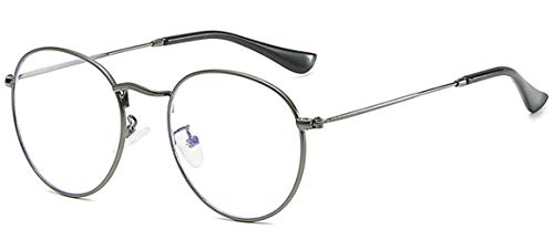 MIGOO Damen lichtundurchlässige brille retro runde metallrahmen runde brillen-raum-objektiv gun anti-blaues licht einheitsgröße MIGOO Damen lichtundurchlässige brille retro runde metallrahmen runde brillen-raum-objektiv gun anti-blaues licht einheitsgröße von MIGOO