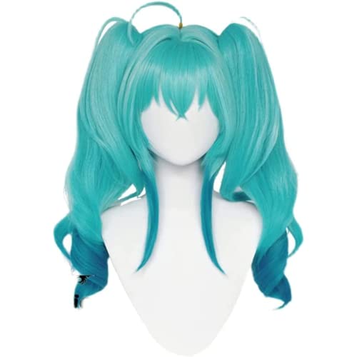 Anime Miku Teufel Cosplay Perücke, Mit Clip Lange Pferdeschwanz Miku Little Devil Halloween Kostüm Party Perücke+Perücke Cap von MIGUOO