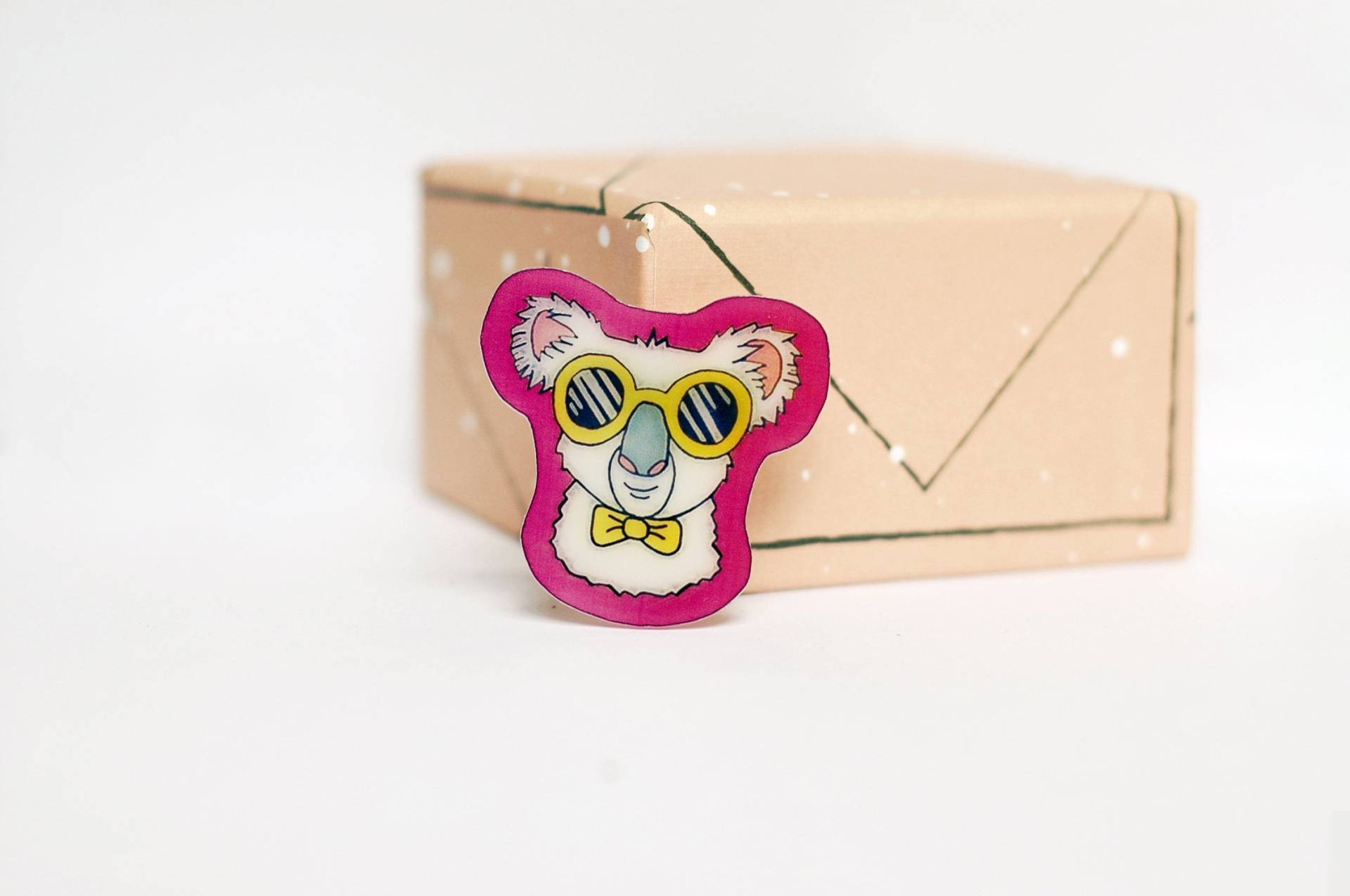 Hipster Koala Pin/Bär Anstecker Australien Schmuck Acryl Tier Brosche Cartoon Rucksack Pins Teen Girl Geschenke von MIHHA