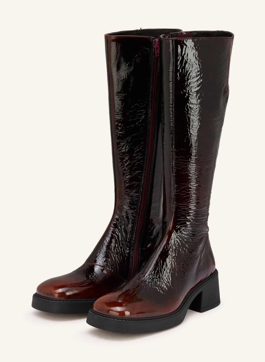 Miista Lack-Stiefel Yumi rot von MIISTA