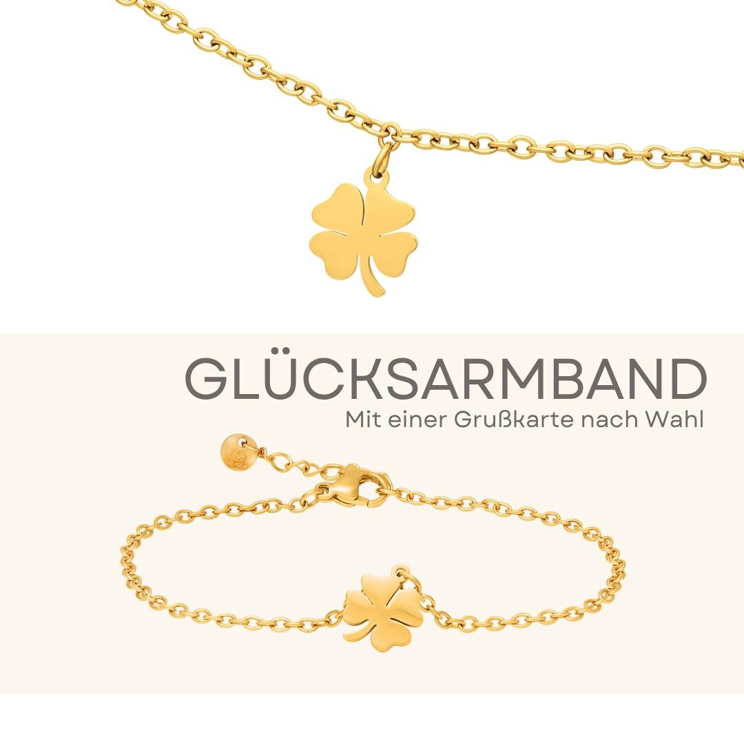 Armband Mit Glücksklee, Glücksbringer, Freundschaft, Prüfungsbegleiter, Geschenk von MIJOLAshop