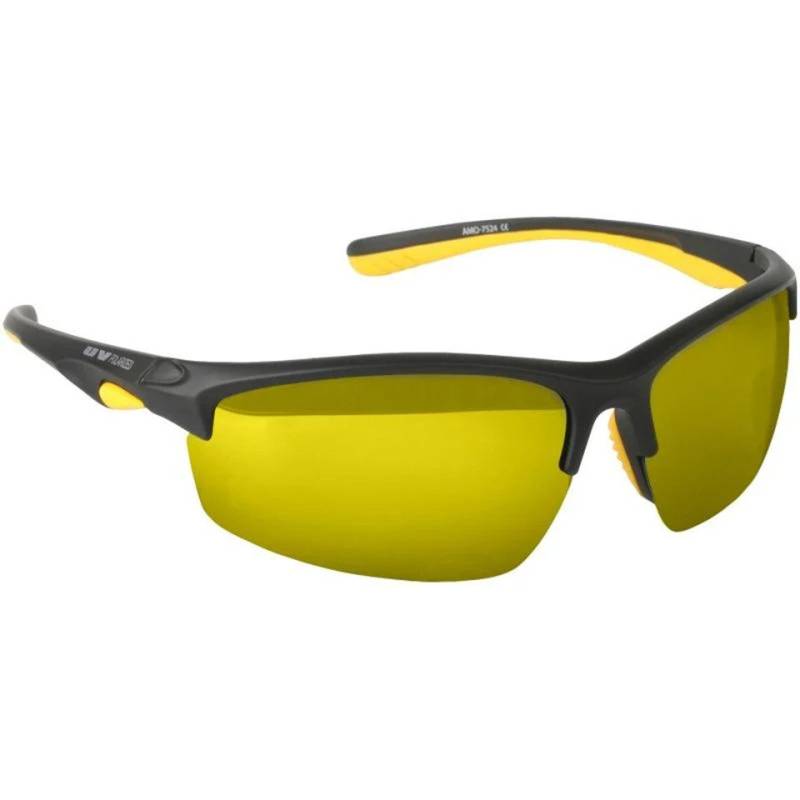 MIKADO Total Fishing Sonnenbrille Sonnenbrille Polarisiert 7524 Gelb mit Spiegeleffekt - Damen Herren Polarisierte Angelbrille, die Lichtreflexionen minimiert von MIKADO Total Fishing