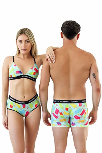 MIKKEL HOLLINS Mix & Match Unterwäsche für Paare – Herren und Damen Unterwäsche – Komplett-Set wählen Sie 3 Artikel separat aus, Popsicles, Large von MIKKEL HOLLINS