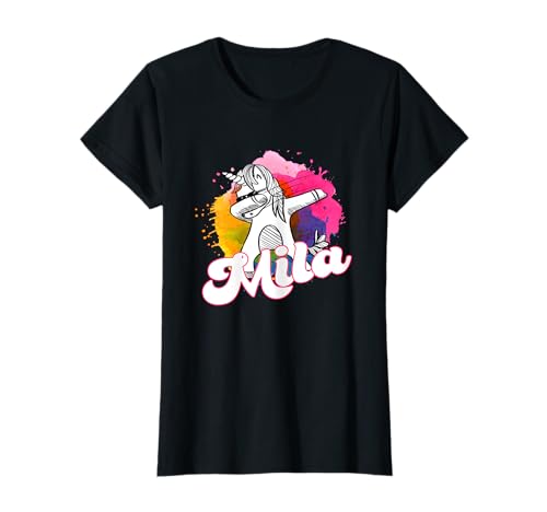 MILA - Schöner Mädchen Name mit coolem Einhorn T-Shirt MILA - Schöner Mädchen Name mit coolem Einhorn T-Shirt von MILA Tochter Enkel Geburtstag Geschenkideen