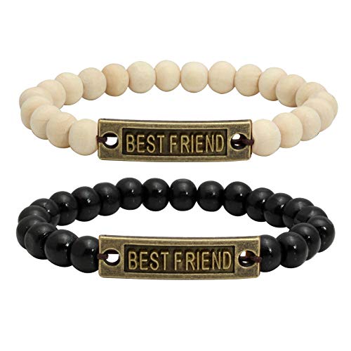 MILAKOO 1 Paar Holzperlen Armband für Freundschaft Distanz Armband Armband Beste Freunde MILAKOO 1 Paar Holzperlen Armband für Freundschaft Distanz Armband Armband Beste Freunde von MILAKOO