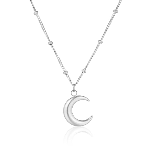 MILAKOO Bohemian Layered Necklace Choker Silber Mond Pedant Verstellbare Kette mit Charme für Hochzeiten von MILAKOO