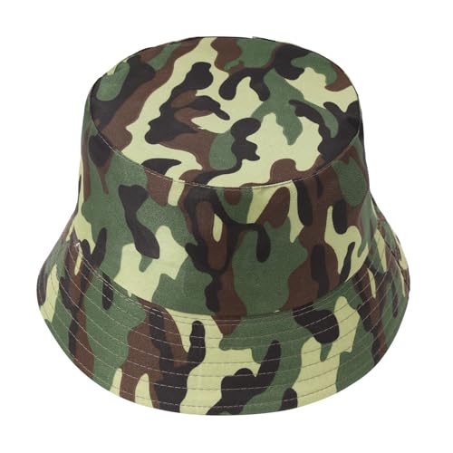 MILAKOO Camo Fischerhut Herren Outdoor Eimer Hut Verstellbare Kordelzug Passform Sommerhut Leichter Atmungsaktiver Eimerhut für Unisex von MILAKOO