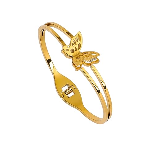 MILAKOO Gold Manschette für Frauen - Edelstahl Boho Open Armband von MILAKOO