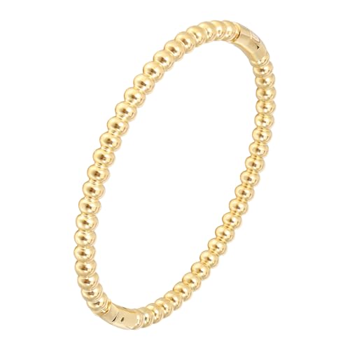 MILAKOO Gold Armreif Armband für Frauen Damen 4mm Edelstahl Kugelschreiber Manschette Armband Boho Open Armband von MILAKOO