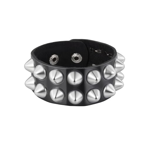 MILAKOO Halloween Punk Goth Armband Breiter Manschette Vintage Retro Gothic Y2K Spike Emo Armbänder für Männer von MILAKOO