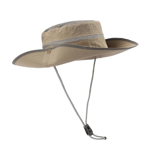 MILAKOO Herren Wandern Hut Verstellbare Passform Snap Button Eimer Hut mit Winddicht Seil Outdoor Fischen Camping Sonnenhut für Männer und Frauen von MILAKOO