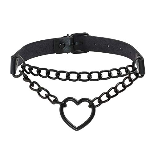 MILAKOO Herzkette Choker Halskette für Frauen Steampunk Goth Emo Kragen Halskette verstellbar von MILAKOO