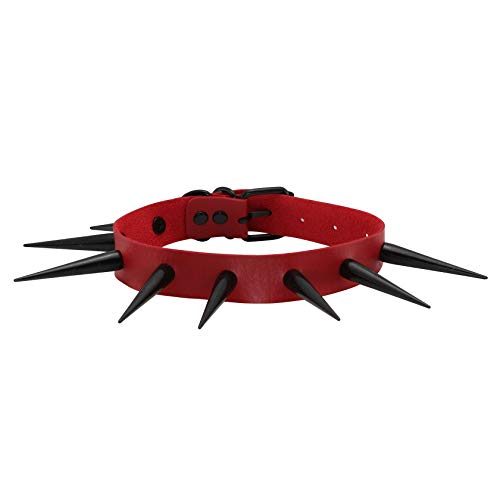 MILAKOO PU Leder rot Rock Punk Rock Choker Gothic Halsband Halsreif Allerheiligen Kette von MILAKOO