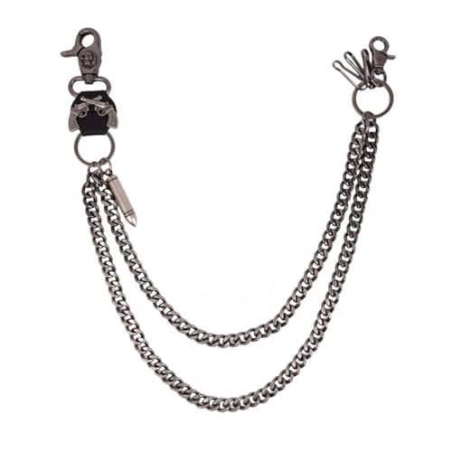 MILAKOO Punk Hose Kette Jeans Link Hip Hop Gothic Chain Gürtel Multi Layer Hosen Kette Brieftasche Kette für Unisex von MILAKOO