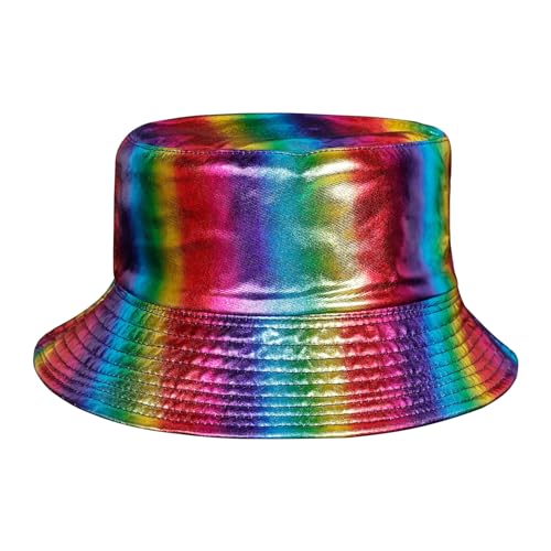 MILAKOO Rave Hut Hip Hop Punk Rock Hut Doppelseitige Reise Mode Sonnenhut Kunstleder Kappe von MILAKOO