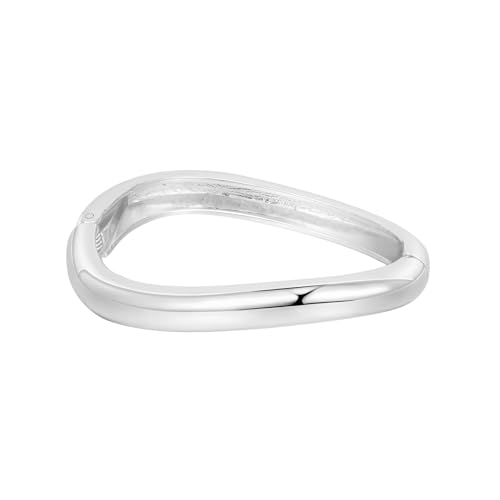 MILAKOO Silber gedreht unregelmäßige Armband für Frauen Spirale Oval Armreif offen Manschette Mode minimalistischen Schmuck von MILAKOO