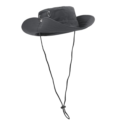 MILAKOO Unisex Eimerhut Outdoor Fischerhut Sonnenhut für Männer und Frauen Wanderhut Schnell Trocknender Wasserdichter Wanderhut mit Aufklappbarer Krempe und Winddichtem Seil von MILAKOO