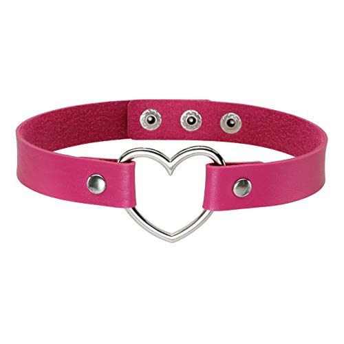 MILAKOO Vintage Love Heart pu Leder Choker rosige Halskette Goth Choker Kragen für Frauen von MILAKOO