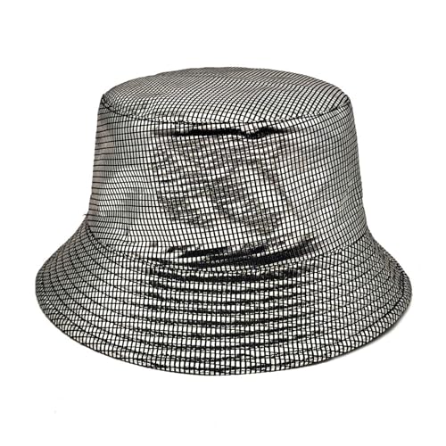 MILAKOO Wasserdichter Eimer Hut Punk Hip Hop Hologramm Metallic Eimer Hut Wasserdichter Regenhut für Unisex von MILAKOO