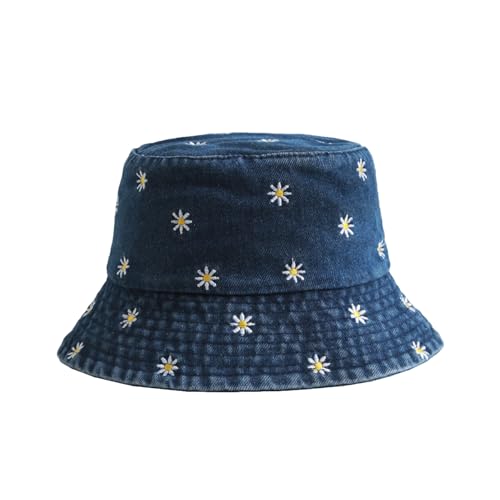 MILAKOO Wende Eimerhut Damen Daisy Embroidered Faltbar Fischerhut UV Protection Schutz Sommer Doppelseitige Bucket Hut MILAKOO Wende Eimerhut Damen Daisy Embroidered Faltbar Fischerhut UV Protection Schutz Sommer Doppelseitige Bucket Hut von MILAKOO