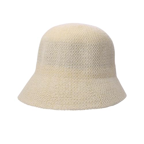 MILAKOO Womens Floppy Stroh Sonnenhut Strand Fischer Eimer Hut UV-Schutz breite Krempe Kopfbedeckung von MILAKOO