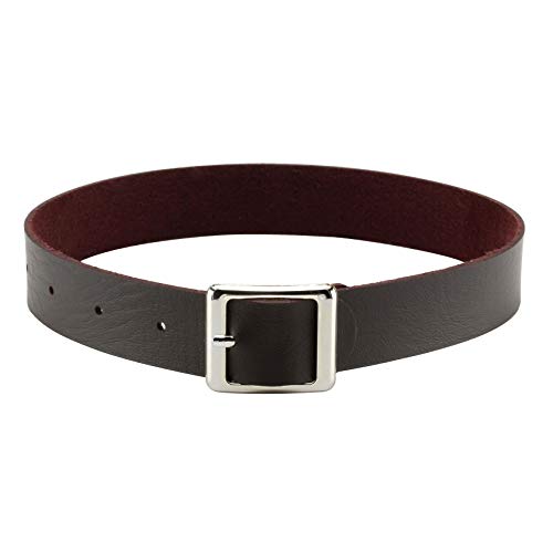 MILAKOO Womens Retro Punk Simple Style Einstellbare Brown Leather Choker Collar Buckle Halskette für Biker von MILAKOO