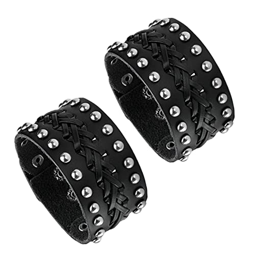 MILAKOO man Lederarmband Punk Geflochtenen Seil Legierung Armband Armreif Armband Herren von MILAKOO
