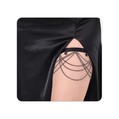 Mehrschichtige Oberschenkelkette Körper Taille Kette Elastische Bein Sommer Strand Körperketten Verstellbar Quaste Körperschmuck für Frauen von MILAKOO