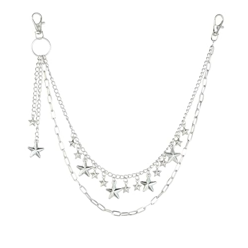 Milakoo Layered Hosenkette Punk Gothic Damen Herren Jeans Hose Kette DIY Schmuck Brieftasche Kette von MILAKOO