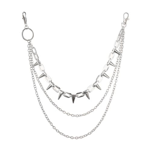 Milakoo Layered Hosenkette Punk Gothic Damen Herren Jeans Hose Kette DIY Schmuck Brieftasche Kette von MILAKOO