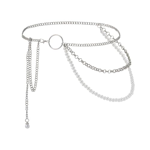 Milakoo Multilayer Taille Kette Gürtel Metall Körper Bauch Ketten Frauen Einstellbar Geschichtet Schmuck Jeans Gürtel für Kleider Jeans Hosen von MILAKOO