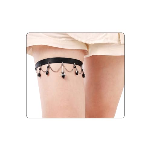 Milakoo Y2K Oberschenkelkette für Frauen Edgy Bein Accessoire Verstellbare Körperkette für Konzerte Festivals Goth Mode Kleid Milakoo Y2K Oberschenkelkette für Frauen Edgy Bein Accessoire Verstellbare Körperkette für Konzerte Festivals Goth Mode Kleid von MILAKOO