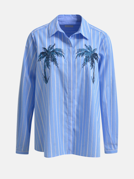 MILANO ITALY Damen Bluse, blau von MILANO ITALY