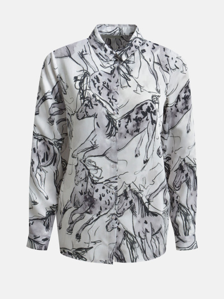 MILANO ITALY Damen Bluse, hellgrau von MILANO ITALY