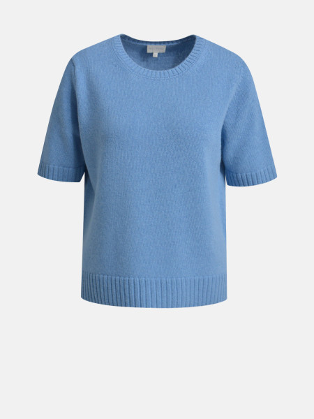 MILANO ITALY Damen Kurzarmpullover, blau von MILANO ITALY